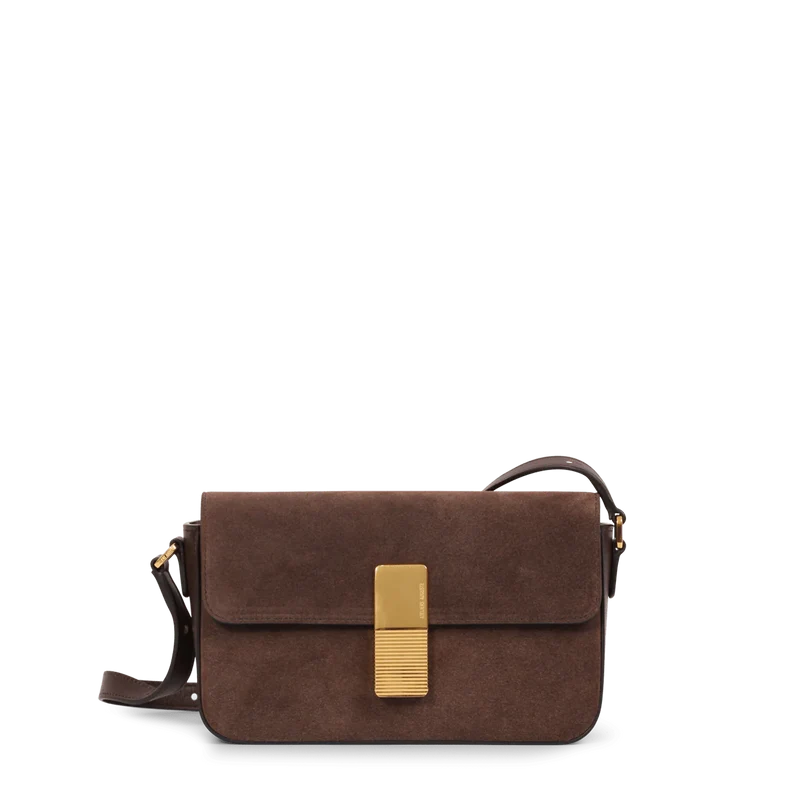 Monceau Baguette - Cuir Velours Chocolat