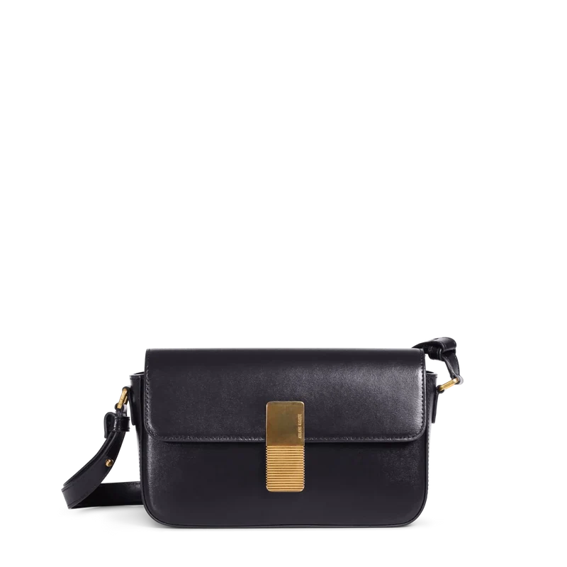 Monceau Baguette - Cuir Box Noir