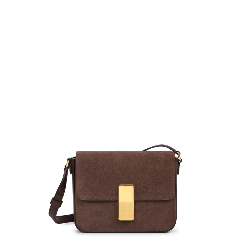 Mini Monceau - Cuir Velours Chocolat