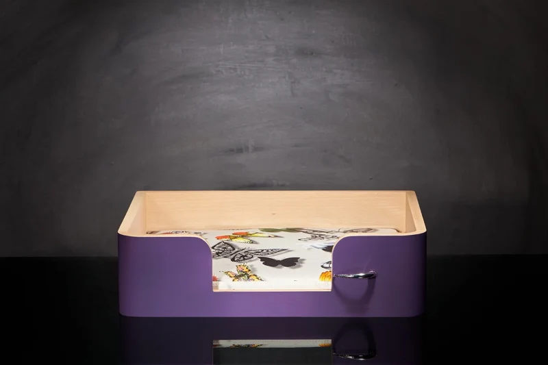 « Drôle de Panier » pour chien - Mauve Campanule