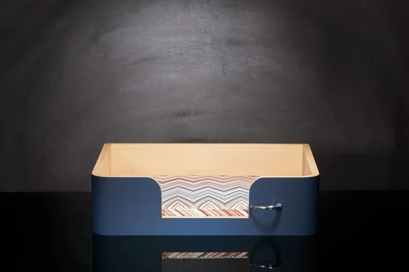 « Drôle de Panier » pour chat - Bleu Nuit