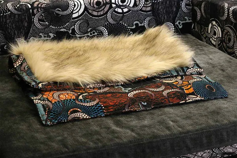Couverture pour chat « Metis » Africa - Tissu Jean-Paul Gaultier