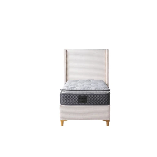 LIT COFFRE VENUS COTELE GRIS 90x190CM EURODESIGN VENUSBE90