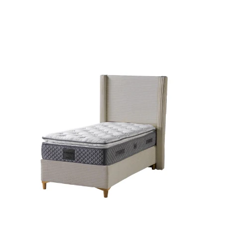 LIT COFFRE VENUS COTELE TAUPES 90x190CM EURODESIGN VENUS-TAUPE-90