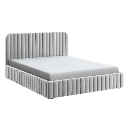 Lit 2 places 140×190 cm MELBOURNE Velours avec sommier intégré EURODESIGN 712VG140