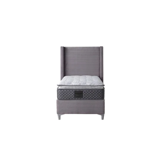 LIT COFFRE VENUS COTELE GRIS 90x190CM EURODESIGN VENUS-GRIS-90