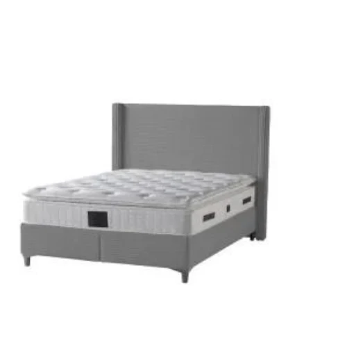 LIT COFFRE VENUS COTELE GRIS 140x190CM EURODESIGN VENUS-BE-140