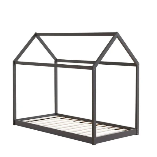 LIT ENFANT ROBINSON CABANE GRIS 90x190CM EURODESIGN ENF48-ROB-G