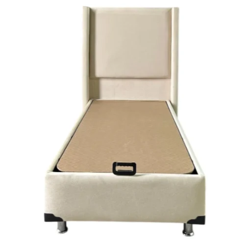 LIT COFFRE COCO BOX VELOURS BEIGE 90x190CM EURODESIGN COCOVBE90