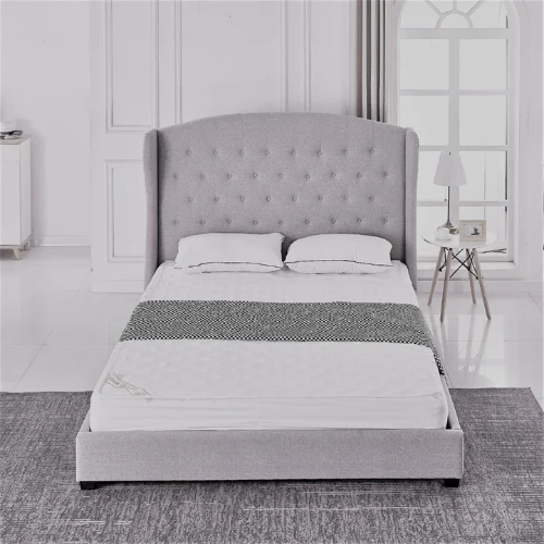 Lit Bergerac Gris 160x200cm EURODESIGN 1102G160