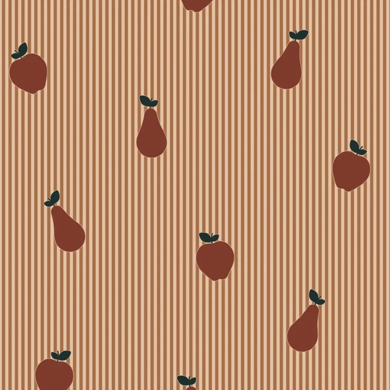 Echantillon - papier peint "Bonne poire - marron"