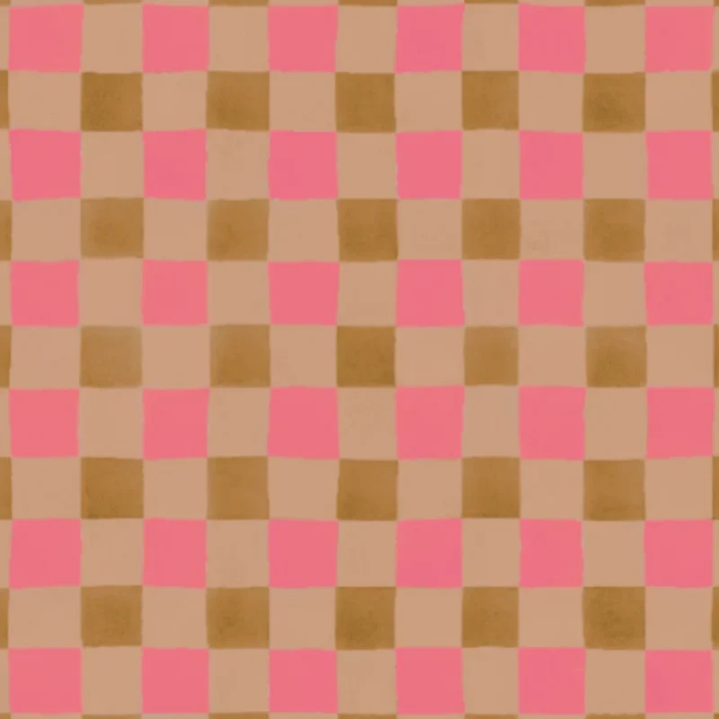 Echantillon - papier peint "Echec et mat - Rose"