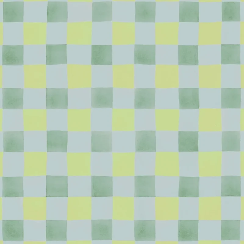 Echantillon - papier peint "Echec et mat - Vert"