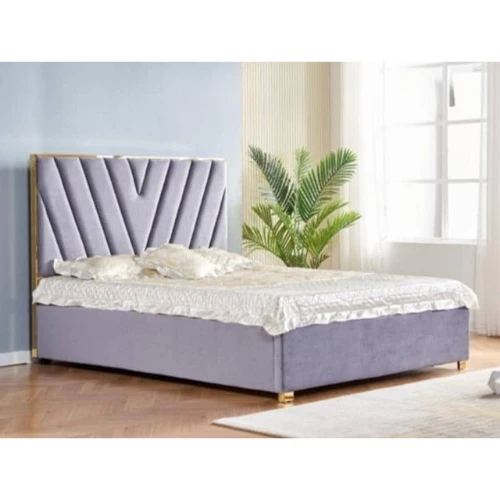 LIT VERA VELOURS GRIS 160x200 cm EURODESIGN 745G160