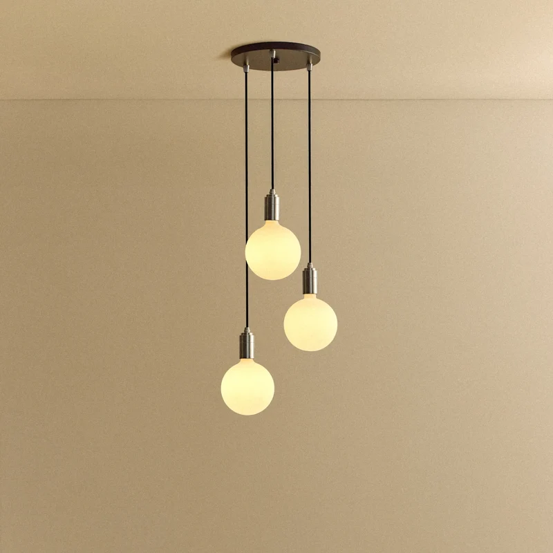Triple Pendant in Stainless Steel + Sphere IV