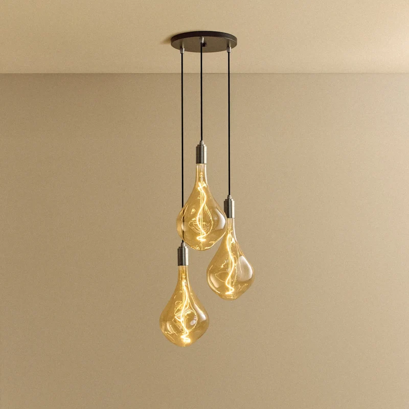Triple Pendant in Stainless Steel + Voronoi III