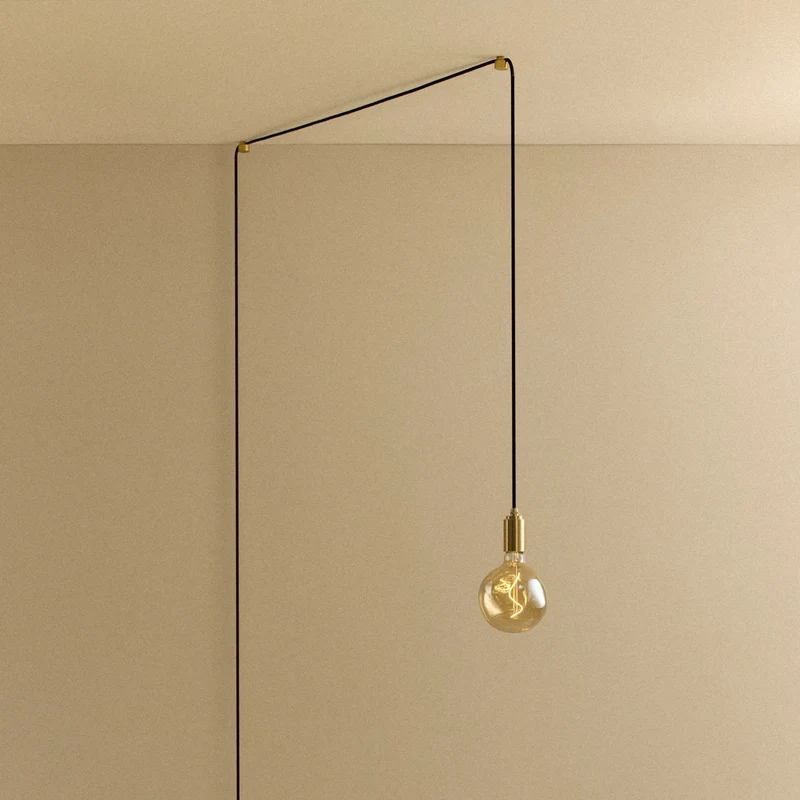 Voronoi I Plug-In Pendant in Brass