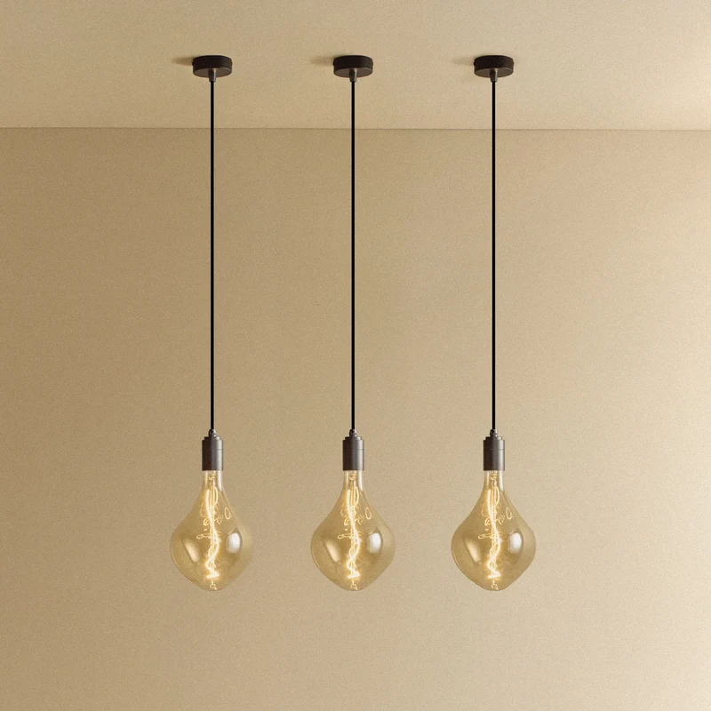 Voronoi II Pendant Light in Graphite - Set of 3