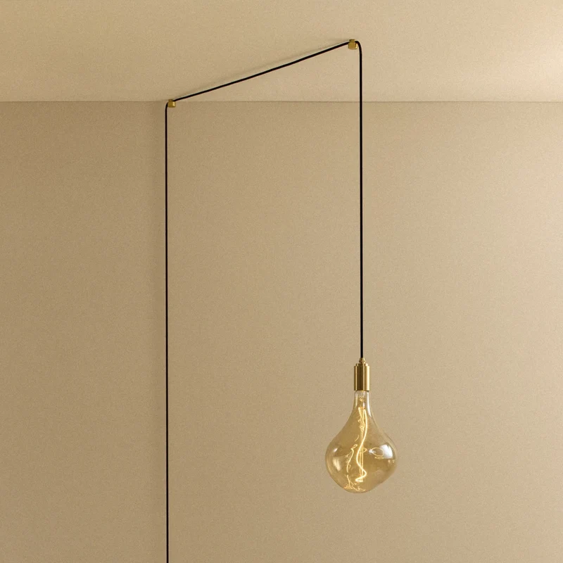 Voronoi II Plug-In Pendant in Brass
