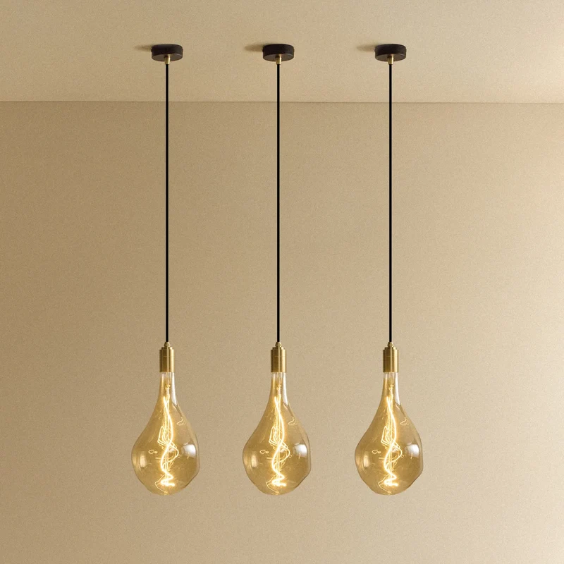 Voronoi III Pendant Light in Brass - Set of 3