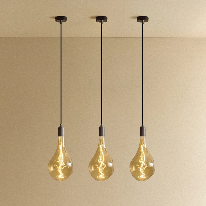 Voronoi III Pendant Light in Graphite - Set of 3