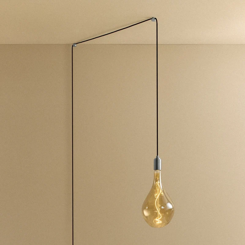 Voronoi III Plug-In Pendant in Stainless Steel
