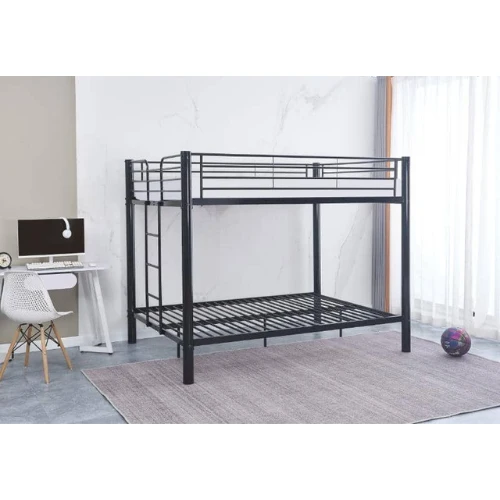 LIT SUPERPOSE COLOSSE EN METAL NOIR 140 x 190 + 140 x 190 cm EURODESIGN 2+2N