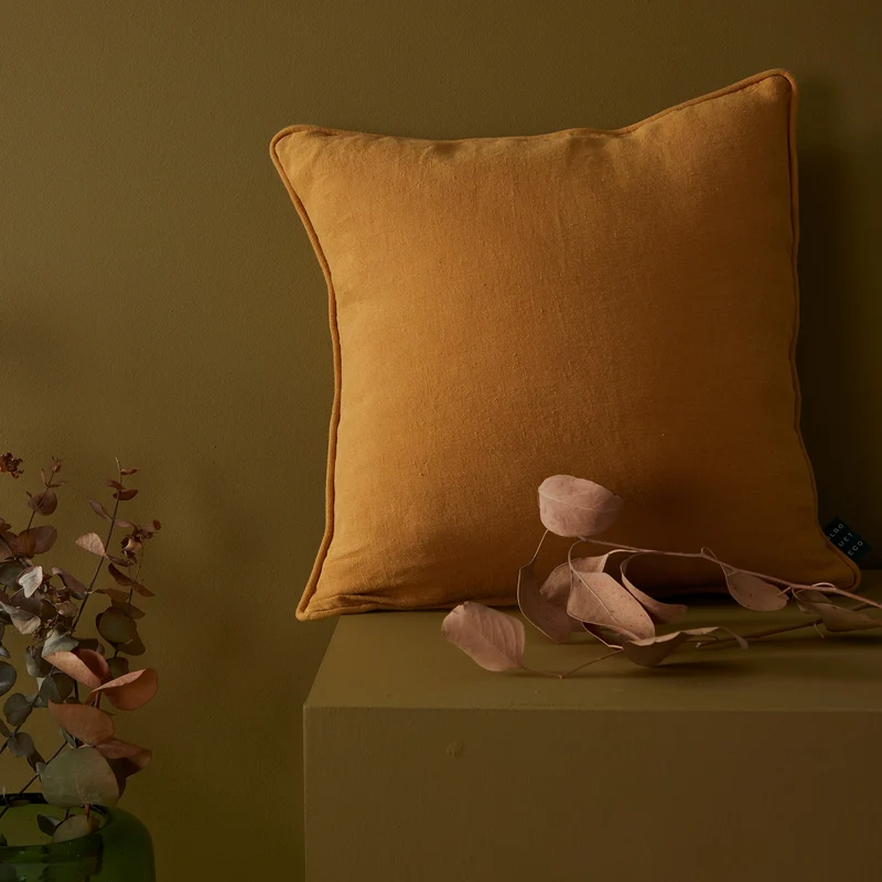 Housse de coussin carré - Moutarde