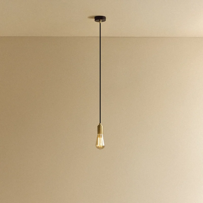 Squirrel Cage Pendant Light in Brass