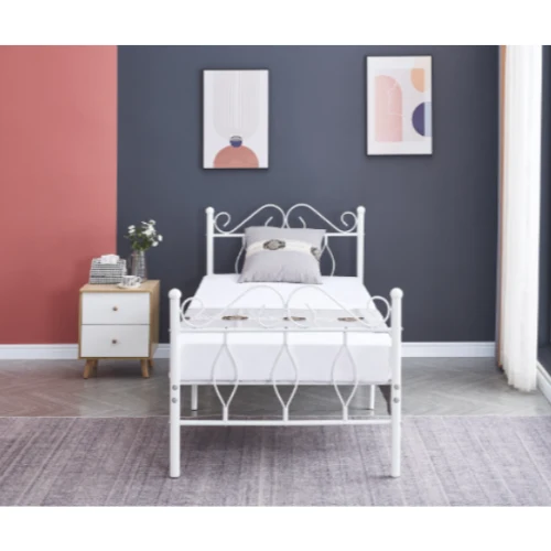 LIT METAL BLANC JULIE 90 X 190 CM EURODESIGN BF7401B90