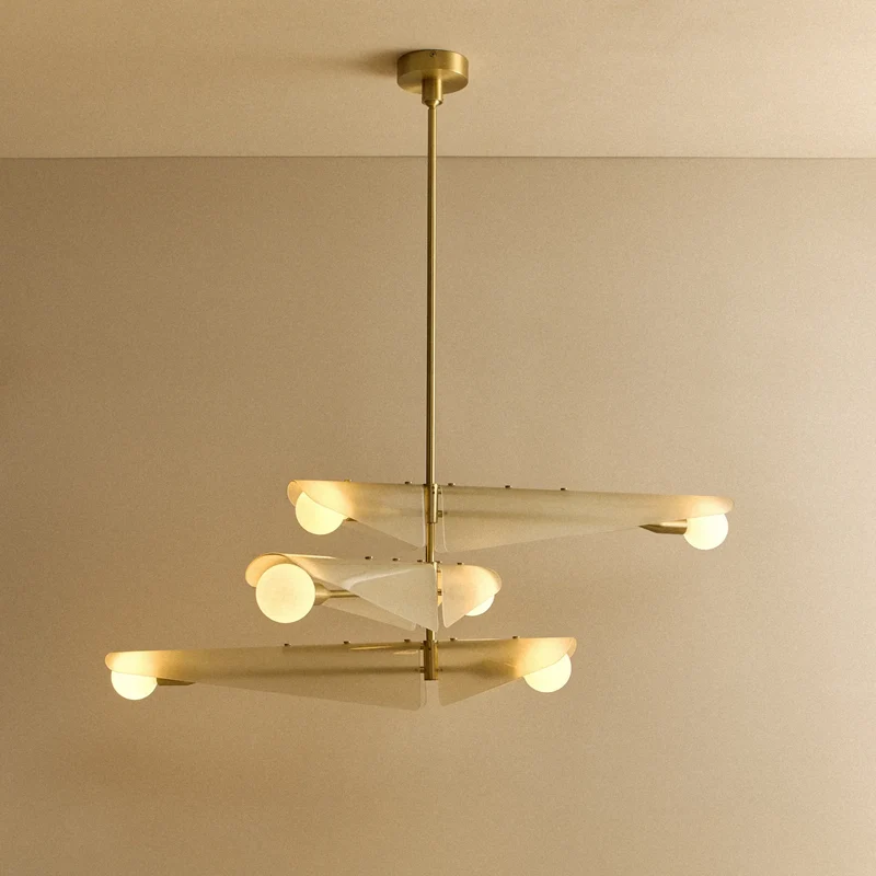Sycamore Chandelier 3 Tiers in Dusk Pink