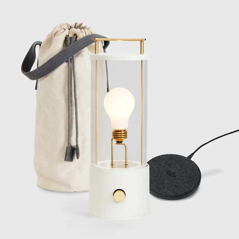 The Muse 1.0 Portable Lamp in Candlenut White Bundle