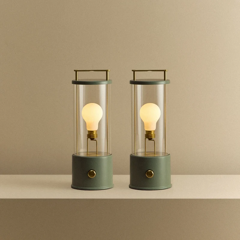 The Muse 1.0 Portable Lamp in Pleasure Garden Green - Set of 2