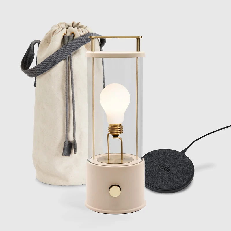 The Muse 1.0 Portable Lamp in Setting Plaster Pink Bundle