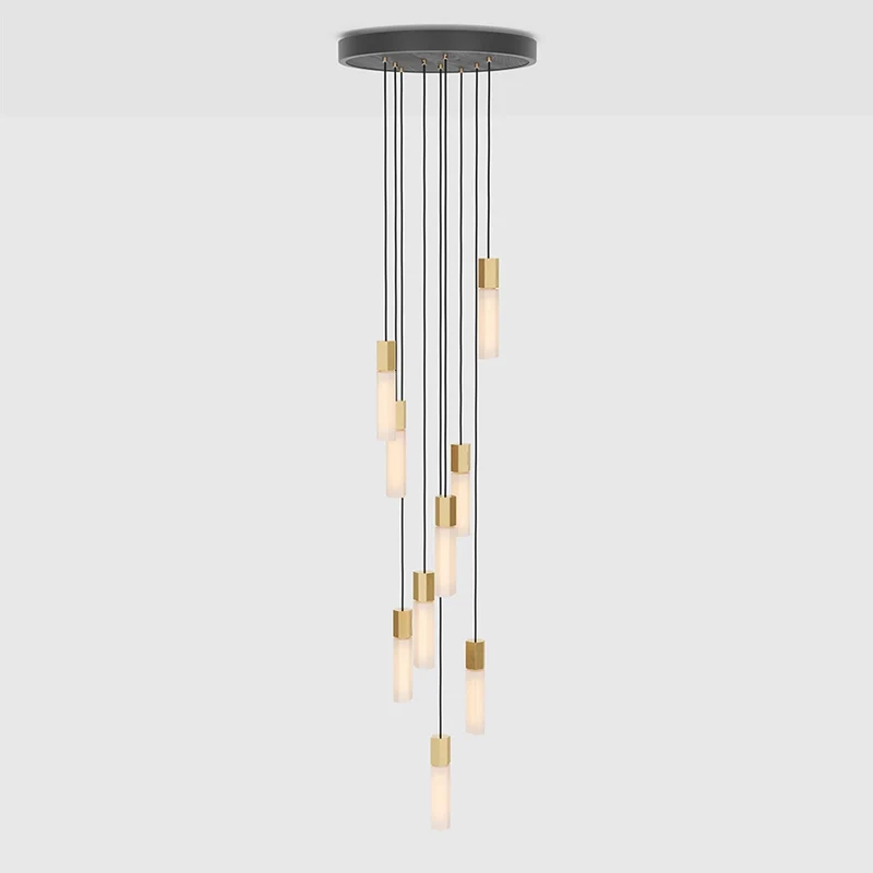 The Original Basalt Nine Pendant in Brass