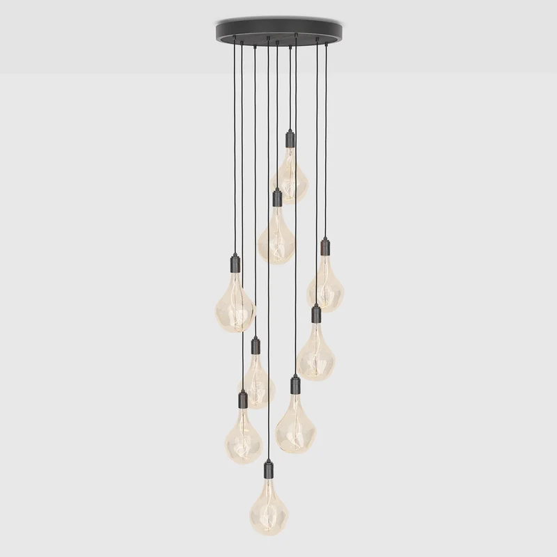 The Original Nine Pendant in Graphite + Voronoi II