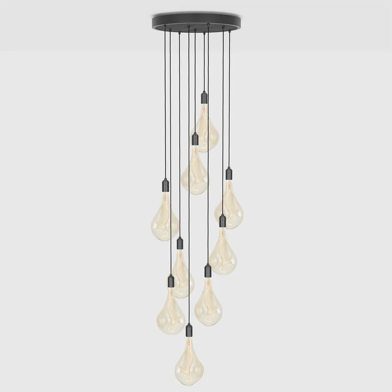 The Original Nine Pendant in Graphite + Voronoi III