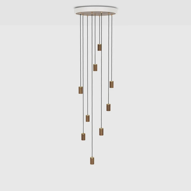 The Original Nine Pendant in Walnut