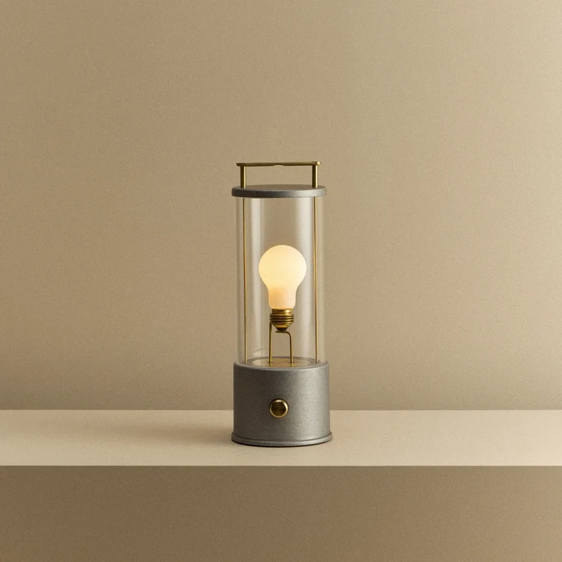 The Rugged Muse 1.0 Portable Lamp in Raw Aluminium