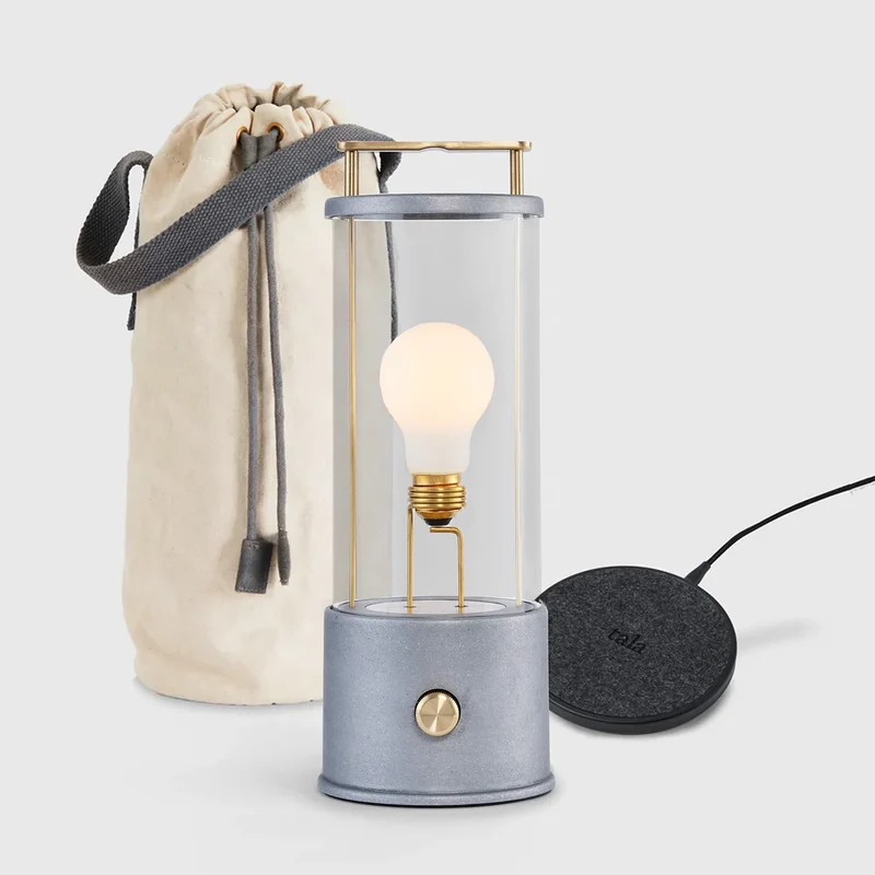 The Rugged Muse 1.0 Portable Lamp in Raw Aluminium Bundle