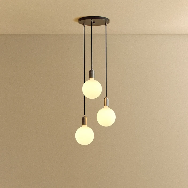 Triple Pendant in Graphite + Sphere IV