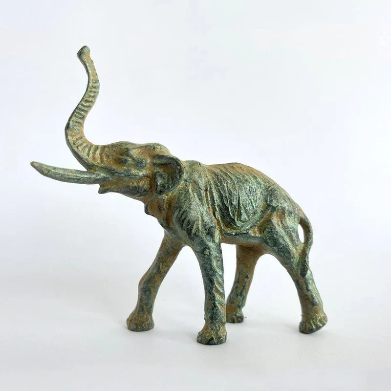 Statuette d'éléphant - bronze vert
