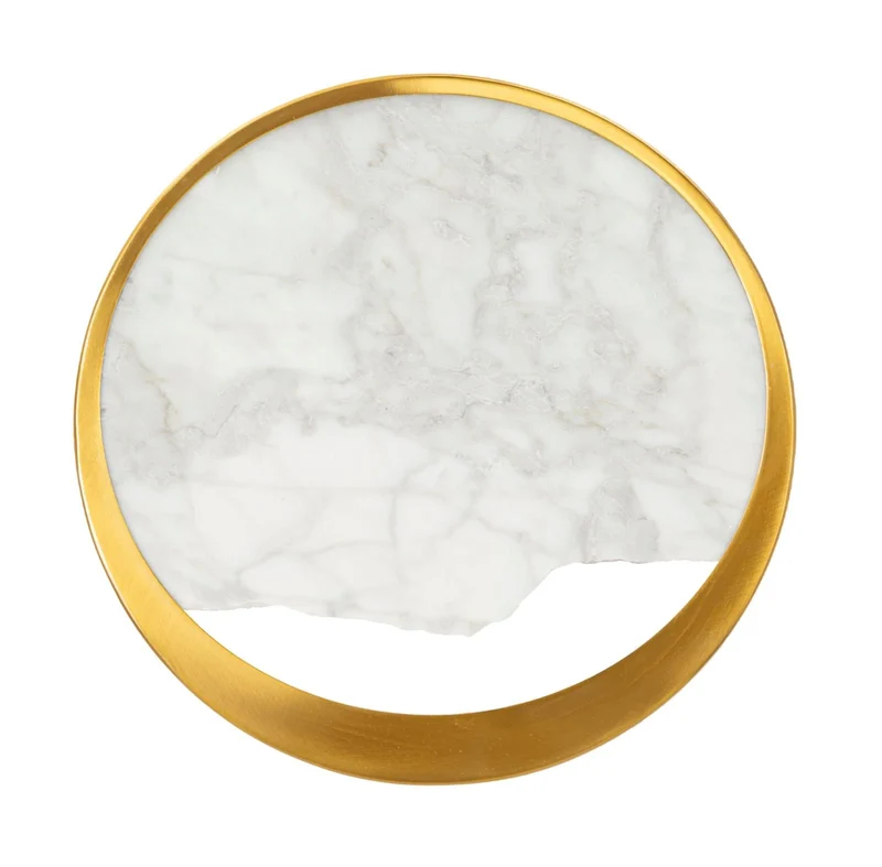 Applique murale dorée et blanche avec effet marbré – Accent décoratif