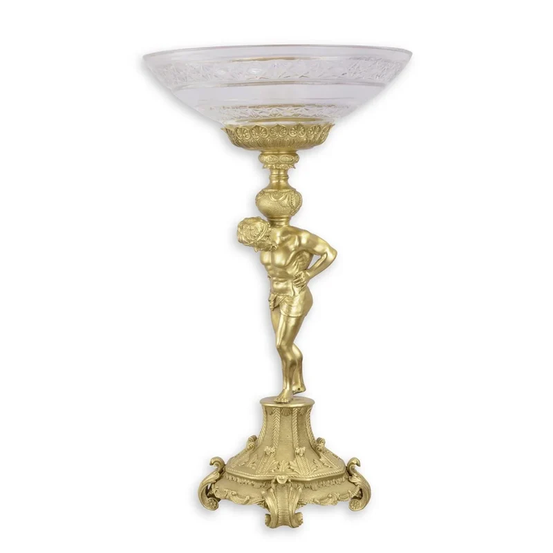 Coupe en Verre avec Monture en Bronze (Bronze Coulé à Chaud)