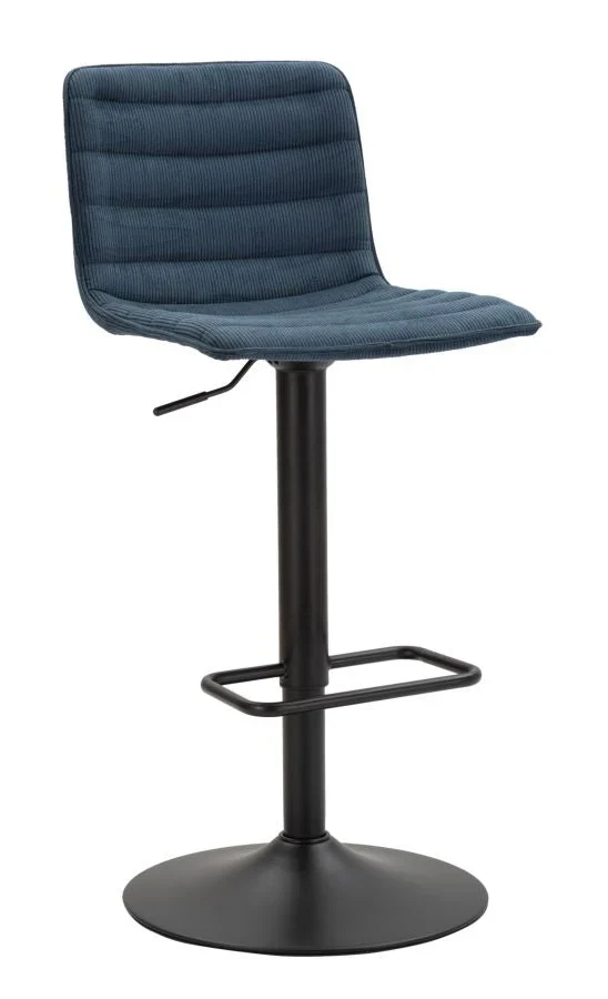 Tabouret de bar réglable bleu marine avec mécanisme de levage – Collection High