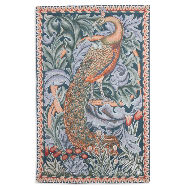 Tapisserie Gobelin Le paon (Tissage Jacquard)