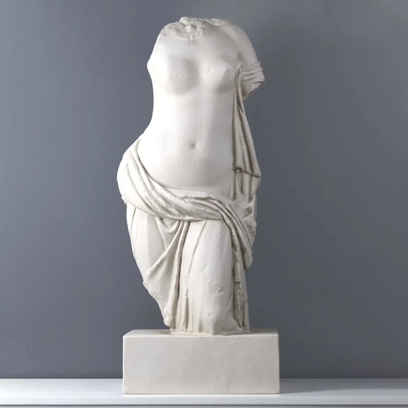 Torse d'Aphrodite - grande sculpture en marbre blanc