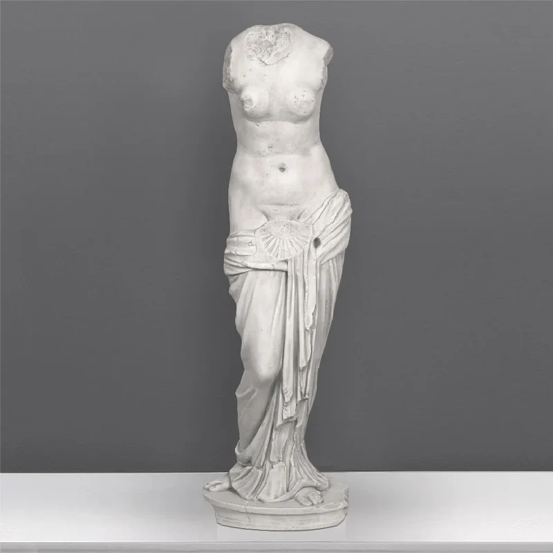 Torse de Vénus - grande sculpture en marbre blanc