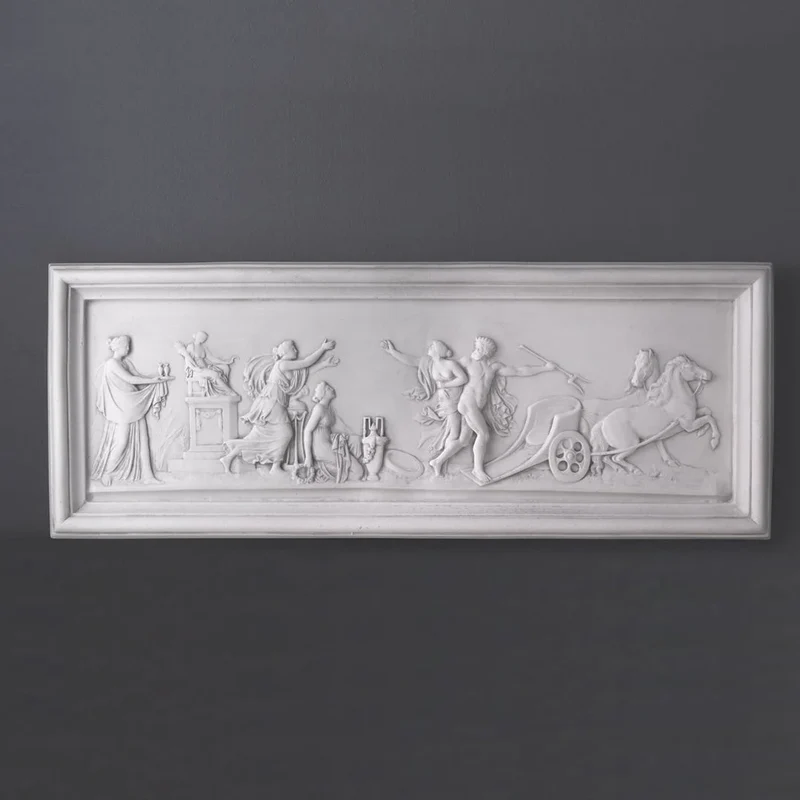 Bas-relief Char - sculpture en marbre