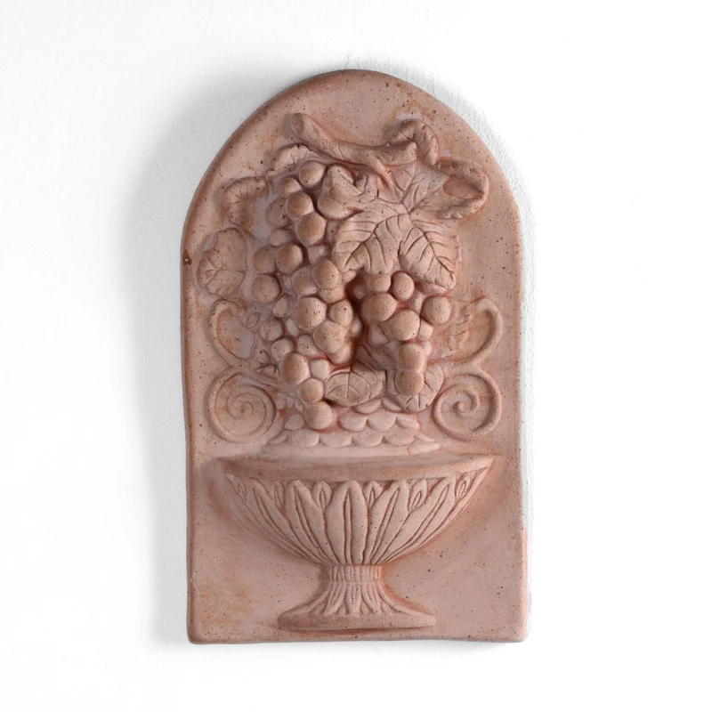 Bas-relief Vigne en terre cuite